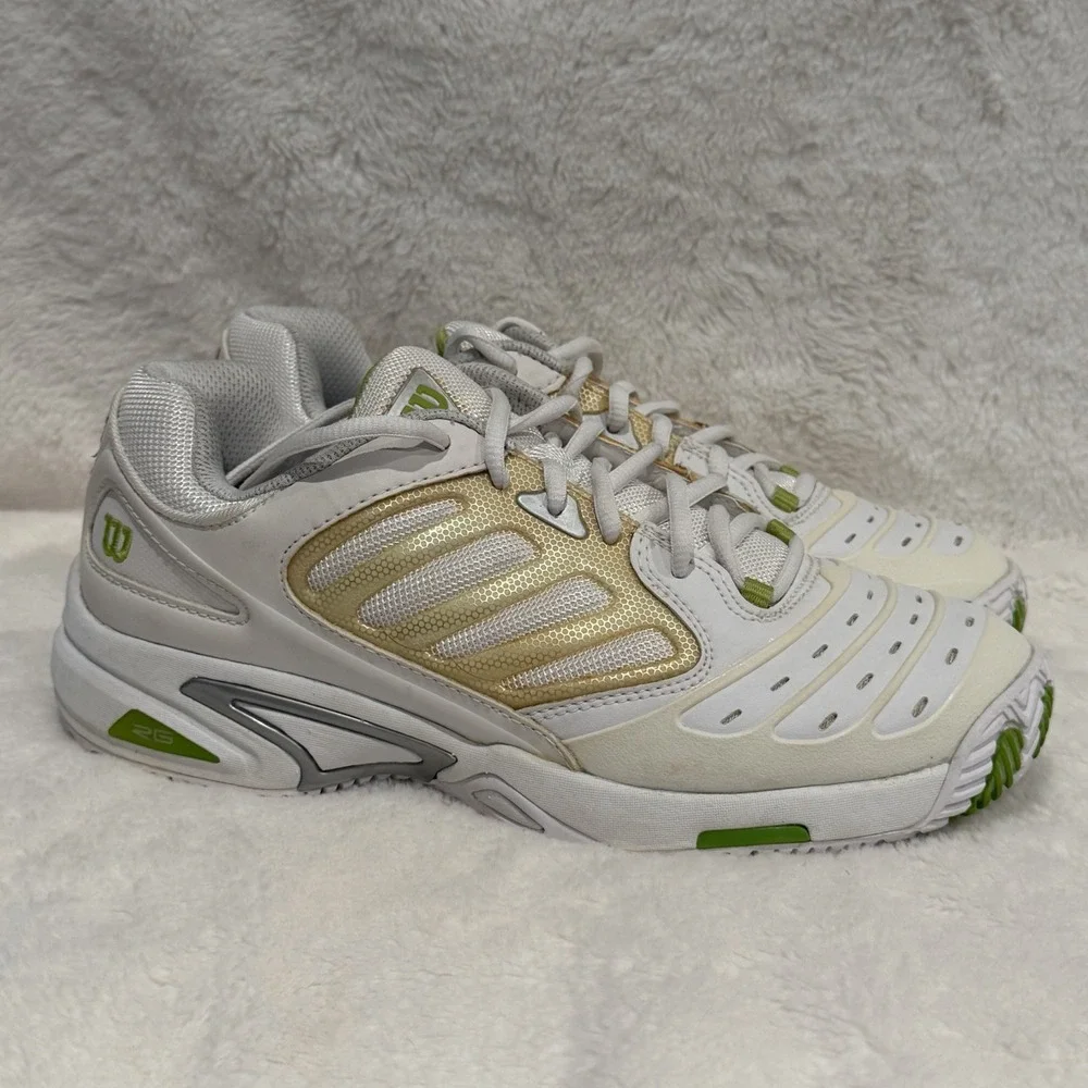 Wilson Tour Vision Womens Tennis Shoes Electric Yellow Green WRS312140 Size 8.5